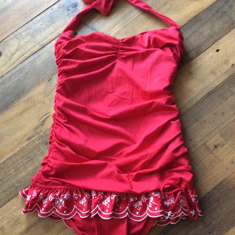 Pin-up Juicy Couture Halter Eyelet Swimsuit M 8 10